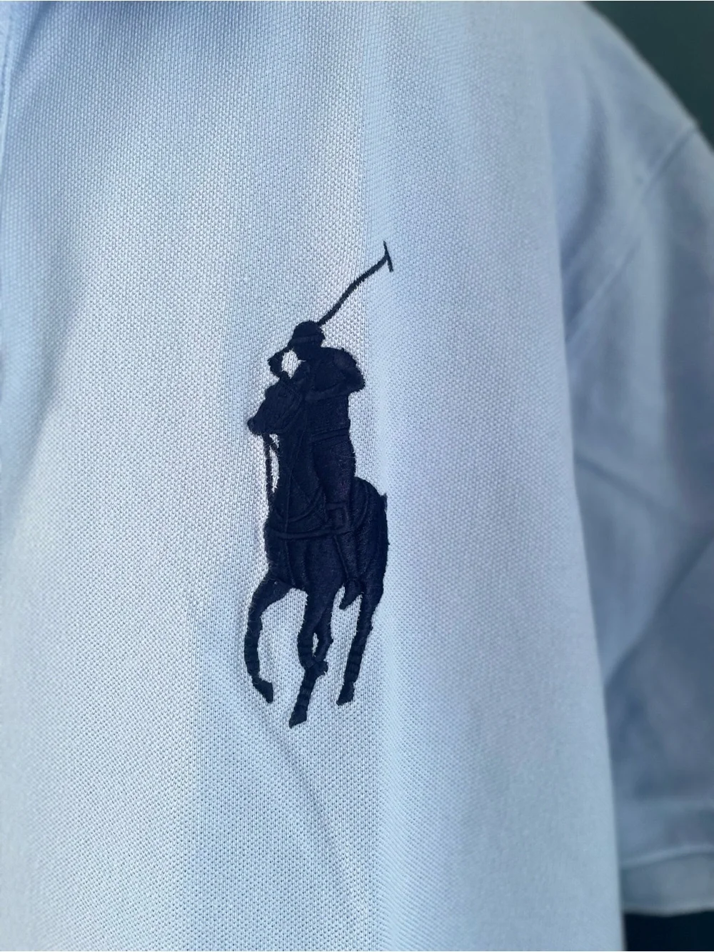 Polo Ralph Lauren Big Pony Shirt Men’s XXL Custom Slim Fit Short Sleeve Blue